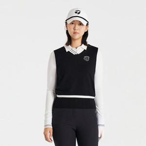 [테일러메이드] 여성 배색 브이넥 니트 베스트 (TWSVO7122-199)