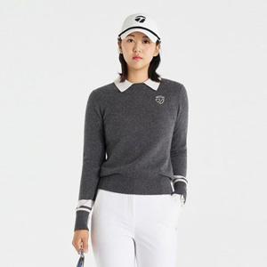 [테일러메이드] 여성 캐시미어 혼방 카라 니트 (TWSYO7227-193)