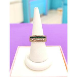 로뎀 세이브존05 Elegance P 에메랄드 라운드 오픈 반지 RD25100269