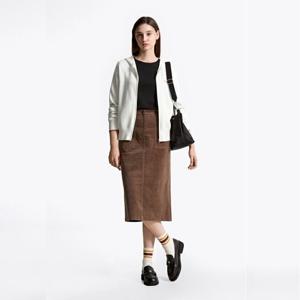 [타미힐피거(여성)]코듀로이 미디 스커트 T22F7WSC506WL1