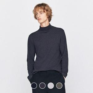 지오다노 025951 남자 겨울 기모 인터락 목넥 긴팔 티셔츠 01025951