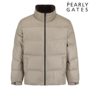 파리게이츠 (511E4JP403) 남성 레더 블록 구스다운 점퍼