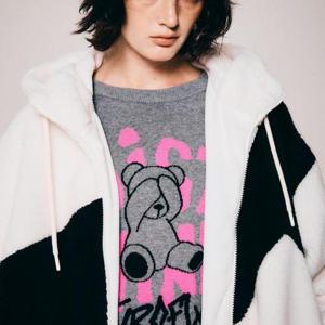 리트머스 HC12 절개 배색 하이넥 후드집업 LP4JU819-001