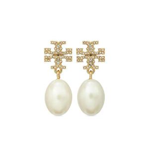 26SS 토리버치 Earrings with pearls 앤 rhinestones 158536137 TP565320834