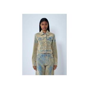 25 FW 아크네 여성 플록 데님 재킷 acn0262038blu