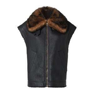 펜디 퍼 칼라 FF 버클 지퍼 조끼 FM5434 AHBDF0GME