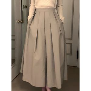 [예쎄](예쎄) 플레어 맞주름 플리츠 롱 스커트(S5WSK009A)