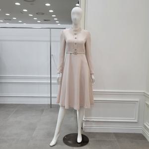 [미니멈]큐빅 버튼 플레어 원피스 (MYDAWO0270 LE)_IC