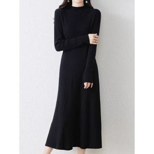 [예쎄](예쎄) 하프넥 플레어 골지 니트 원피스(S5WOP023A)