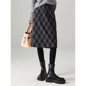 [예쎄](예쎄) 체크패턴 세미H라인 하프 스커트(S5WSK026A)