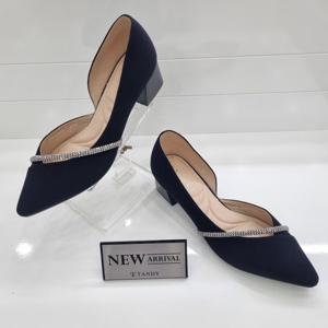 [탠디]미셸by탠디 여성 4cm 브이라인 줄큐빅 정장구두 OO_123029