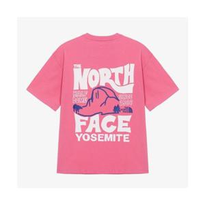 노스페이스 NT7UR07M 화이트라벨 하프 돔 반팔 라운드티_ROSE PINK 257035