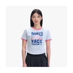 노스페이스 NT7UR32M 화이트라벨 여성 하프돔 반팔 라운드티_LIGHT BLUE 256766