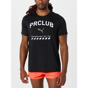 푸마 남성용 런 클럽 그래픽 메시 반팔 티셔츠 527522-01