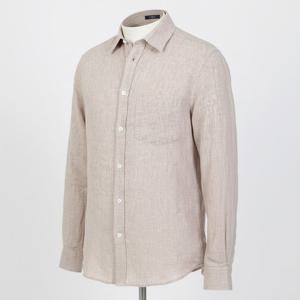 J.LINDEBERG SLIM LS LINEN MELANGE SHIRT (FMST10240-C106) (남성 슬림 롱슬리브 리넨 멜란지 셔츠)