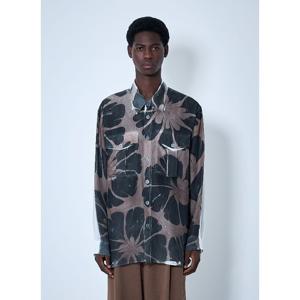 드리스반노튼 플로럴 자수 체스트 포켓 실크 셔츠 251 020723 1