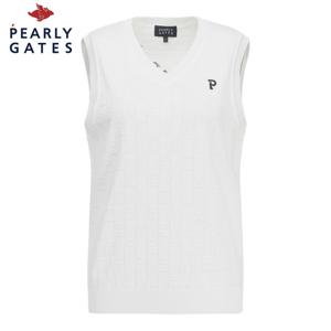 [파리게이츠] 파리게이츠 여성 엠보 로고 패턴 니트 베스트 521C1SW154_WH