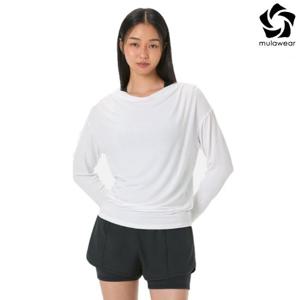 뮬라웨어 여성 소프티 보트넥 롱슬리브 AWWETL104-WH-YDP