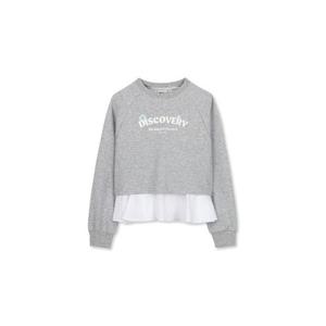 M 디스커버리키즈긴팔티 BQK DKMT85056-MGS 여아 레이어드 기모 맨투맨