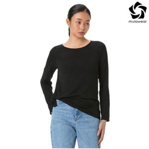 뮬라웨어 여성 소프티 타이업 롱슬리브 AWWETL105-BK-YDP