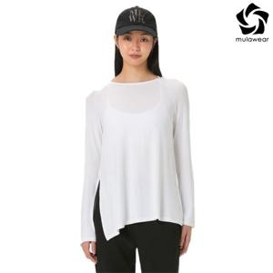 뮬라웨어 여성 소프티 타이업 롱슬리브 AWWETL105-WH-YDP