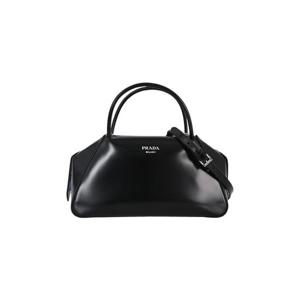 프라다 미디움 브러쉬드 레더 프라다 슈퍼노바 핸드백 블랙 1BA365-ZO6-F0002