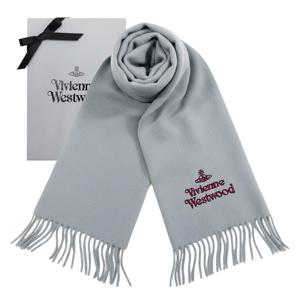 비비안웨스트우드 자수로고 울 머플러 목도리 라이트그레이 81030007 W00Q7 P403