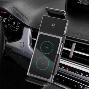 오토크루 15W 차량용 폴드 무선충전 자동회전 거치대 FDC-30