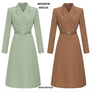 [미니멈]MD 카라넥 플리츠 디테일 원피스 MD MYAAWO2190_CJ