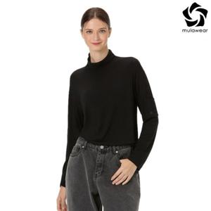 뮬라웨어 여성 소프티 하이넥 롱슬리브 AWWETL108-BK-YDP