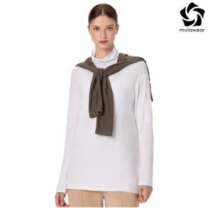 뮬라웨어 여성 소프티 하이넥 롱슬리브 AWWETL108-WH-YDP