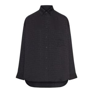26 SS 발렌시아가 모노그램 롱슬리브 셔츠 블랙 850978TTO54