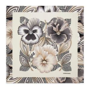 페라가모 브레자 플로럴 스퀘어 실크 스카프 3102270789958 AVO