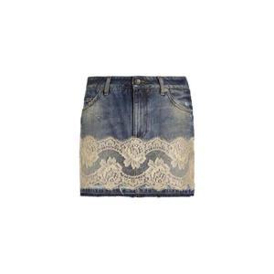 25 FW 돌체앤가바나 레이스 패널 미니 스커트 F4C6NDG8OB4 TP448731953