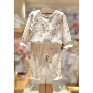 (밍크뮤10) 26봄신상 HK(CR)아미엘뮤리본가디건바지SET (S3617003102)