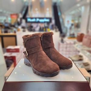 [허시파피]여성 발 편한 5cm 경량 광폭 퍼 앵클부츠 3fr609-E_CA