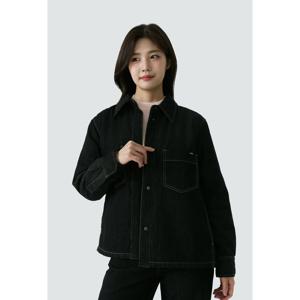 여성) 불변 블랙 난스판 패딩 데님 자켓 DJ AP4DDJ851-BK