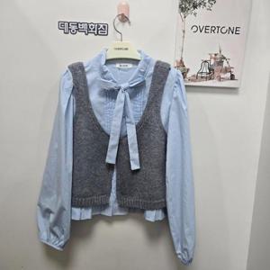 오버톤 DP01 리곤셔츠 니트조끼세트 KDDI706