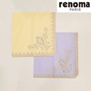 레노마 RKN10841 스칼롭 자수 1매 손수건