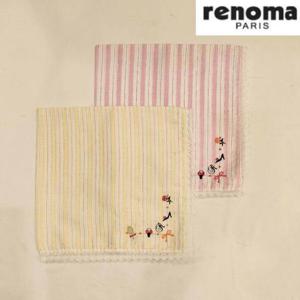 레노마 ROT5553 남녀1매 자수 손수건