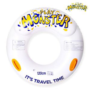 kc인증 몬스터 튜브 120cm 화이트 원형튜브 물놀이 바캉스