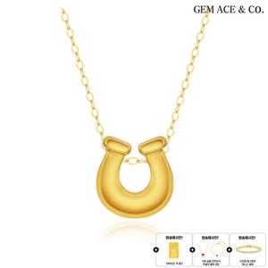 제메이스 순금 럭키 말발굽 목걸이(L)+순금 골드+14K금볼 목걸이+14K금볼 팔찌+테니스 팔찌