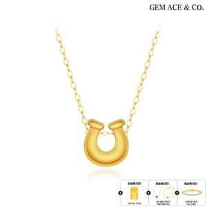 제메이스 순금 럭키 말발굽 목걸이(S)+순금 골드+14K금볼 목걸이+14K금볼 팔찌+테니스 팔찌