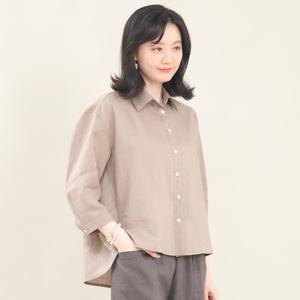 애비뉴투지 엄마옷 마 린넨 뒤주름 셔링 루즈핏 블라우스 B05454