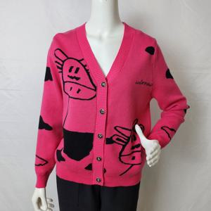 [르니앤맥코이(여성)]캐릭터프린트 V넥가디건 (ML03CD501FJY)