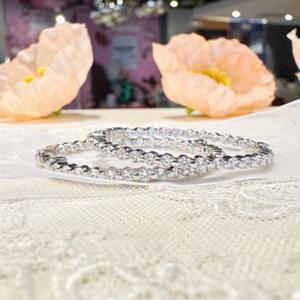 미니골드 실버 테니스 빅 라운드컷 귀걸이(2.00mm) EAAM1004