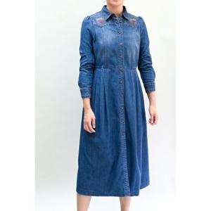 [비꼴리끄(여성)]데님 자수 원피스 B244DO2110