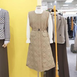 르피타 DP01 지퍼형 민소매 퀼팅 원피스 L244UOPA05