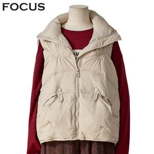 [포커스]하이넥 덕다운 패딩조끼_FW4J3VT3058