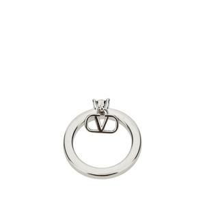 발렌티노 V로고 펜던트 실버 링 5W2J0T52YCW 68S